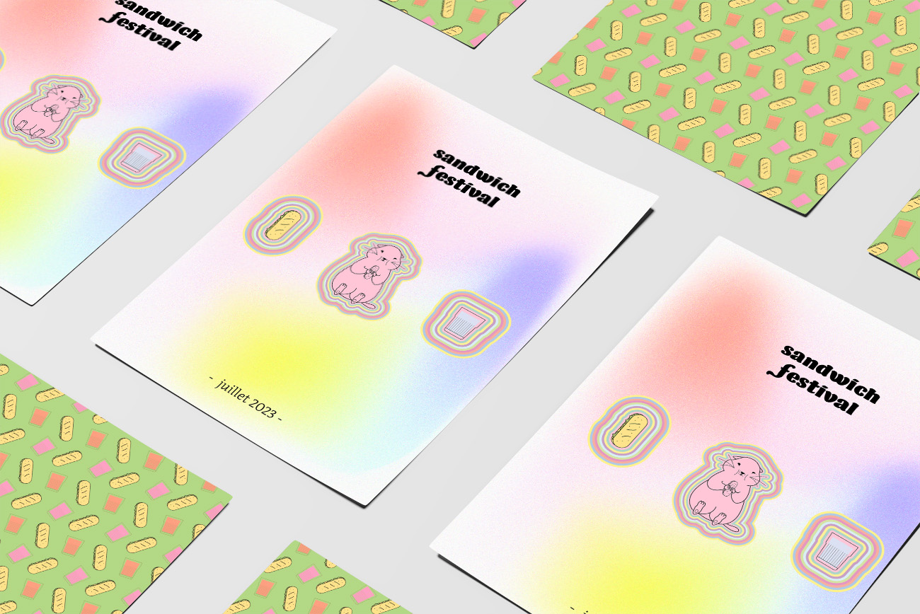 déclinaison de flyers pour le sandwich festival